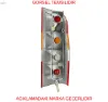 Arka stop lamba sol duysuz transıt v.184 01 06 pleksan 4c16 13a603 aa t127150 resmi