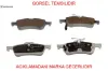 Arka fren balata cıvıc 1.6l n16a fk3 i-dtec dizel 13- / cıvıc 1.5l vtec fk7 rs modeli hatchback 17- sangsın 43022tv0e00 resmi