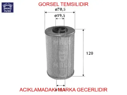 Yakıt filtresi master ıı ııı ıv movano ıı 2.5dcı  4411637/ 7701207667/ p 726x sardes sf 216 resmi