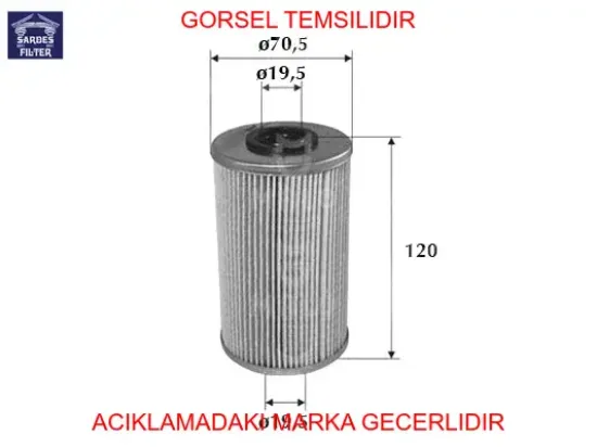 Yakıt filtresi master ıı ııı ıv movano ıı 2.5dcı  4411637/ 7701207667/ p 726x sardes sf 216 resmi