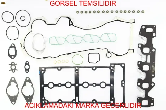 Tam takım conta linea-egea-albea-doblo-fiorino-punto-panda ptfe teflon keçeli-silindir kapak conta skt 71744285/ 71744286 resmi