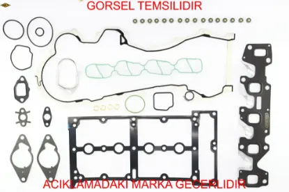 Tam takım conta linea-egea-albea-doblo-fiorino-punto-panda fkm viton keçeli-silindir kapak contası skt 71744285/ 71744286 resmi