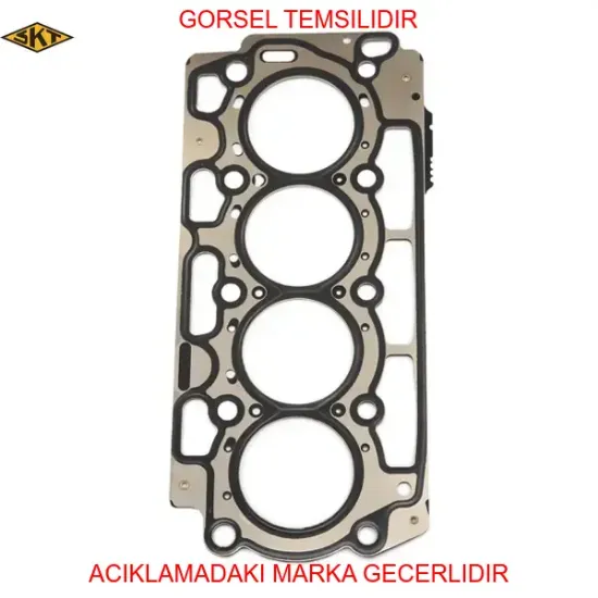 Sılındır kapak contası 1.40mm 4 delik 107-206-307-bıpper-c1-c2-c3-xsara-nemo 1.4 hdı dv4 fıesta skt 2s6q6051da/ 1146052/ 0209.Ag resmi