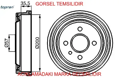 Fren Kampanasi Arka    Astra F  1.4/1.6   91-98 90193915/ 568058 resmi