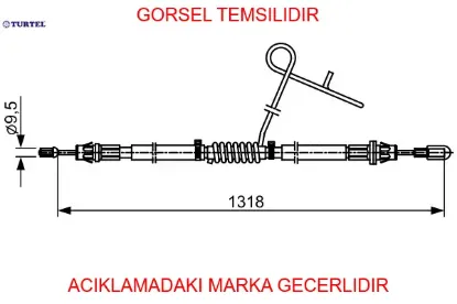 Arka el fren telı sag transit custom ttf 14 transit v363 ttg 14 uzun sase turtel bk212a635ag/ 1853025 resmi