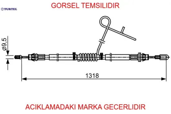 Arka el fren telı sag transit custom ttf 14 transit v363 ttg 14 uzun sase turtel bk212a635ag/ 1853025 resmi