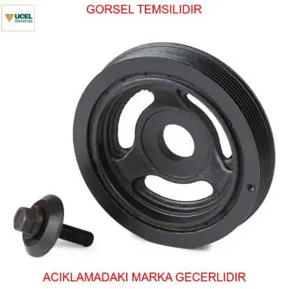 Krank kasnağı 6 kaburga ranch-expert ııı-partner ıı /ııı-206-206 -207-208-308-508-1007-3008-5008-b e üçel kauçuk 0515.T3/ y66211401/ 1319519 resmi