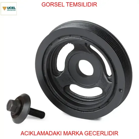 Krank kasnağı 6 kaburga ranch-expert ııı-partner ıı /ııı-206-206 -207-208-308-508-1007-3008-5008-b e üçel kauçuk 0515.T3/ y66211401/ 1319519 resmi