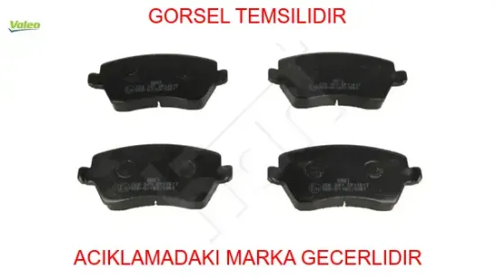 Fren balatası on clıo ııı-ıv modus 04 express 21 zoe 12 kangoo ıı 08 captur 13 duster 10 logan 04 do valeo 410608481r/ 7701208422/ 41020ax625 resmi