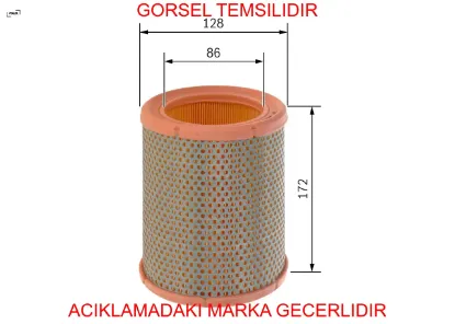 Hava filtresi r12 iç ve dış mentelli c 1362 voller 7701001494/ 7701348115 resmi