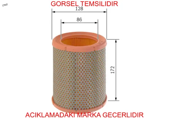 Hava filtresi r12 iç ve dış mentelli c 1362 voller 7701001494/ 7701348115 resmi