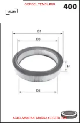 Hava filtresi favorıt-felıcıa-forman-taunus 1.3 - 1.6 - 2.0 c 2749 voller 5004359/ 115946200/ 115946201 resmi