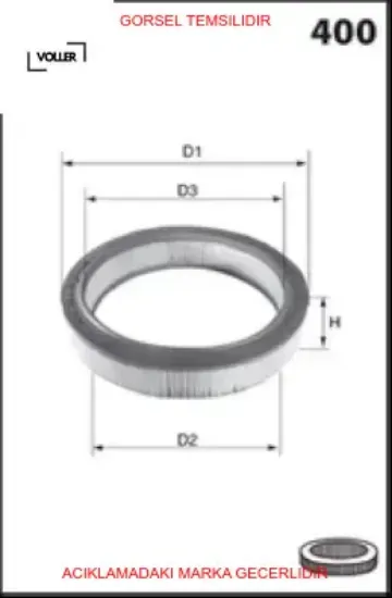 Hava filtresi favorıt-felıcıa-forman-taunus 1.3 - 1.6 - 2.0 c 2749 voller 5004359/ 115946200/ 115946201 resmi