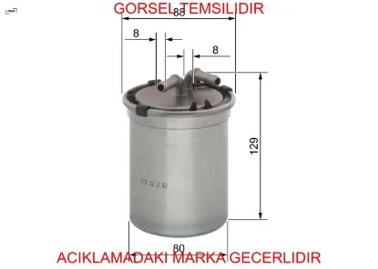 Yakıt filtresi cordoba-ıbıza ıv-v 02-09 polo 05 - - fabıa 05-08 -roomster 1.4tdı-1.6tdı-1.9tdı wk 82 voller 6q0127400f/ 6q0127401f resmi