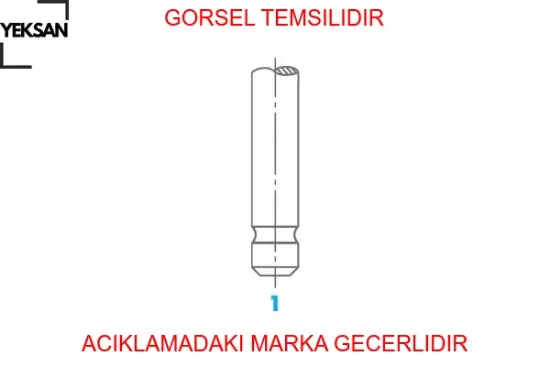 Subap takımı 8v 97-08-vanette.ld23-2.3d-8v 41.5x8x118-33x8x117.5 yeksan 132019c600/ 132029c601 resmi