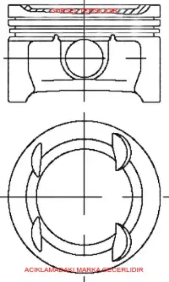 Piston+segman 0.50 Astra J-corsa D-e Meriva B-adam-aveo 1.4 16v A/b14xer-xel-xfl-xej 73.90mm 55571102/ 55588065/ 623150/ 625067  resmi