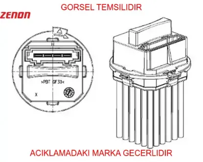 Kalorifer rezistansı 307-p407-c3-c4-c5-c6 2007- zenon 6441s7/ 9649211580 resmi