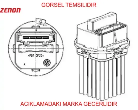 Kalorifer rezistansı 307-p407-c3-c4-c5-c6 2007- zenon 6441s7/ 9649211580 resmi