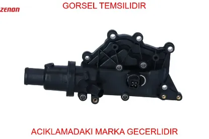 Termostat komple r.megane ıı-megane ııı clıo ııı-fluence-laguna 1.6 16v 4 fişli borusuz 2005- zenon 8200561434 resmi