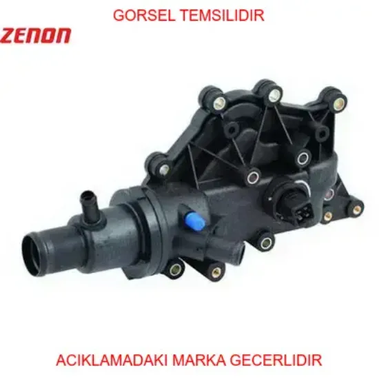 Termostat komple r.megane ıı-megane ııı clıo ııı-fluence-laguna 1.6 16v 4 fişli borulu 2005- zenon 8200561426 resmi