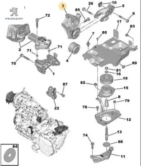 Motor kulagı Peugeot resmi