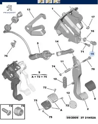Debriyaj pedal müşürü expert tepee Peugeot resmi