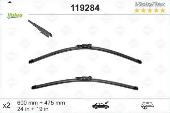 Sılecek supurgesı takımı 600mm / 475mm mercedes w176 c117 x156 . audı a3 . renault koleos . bmw e90 Valeo A1768202800/ 8P1955425F/ 288900838R resmi