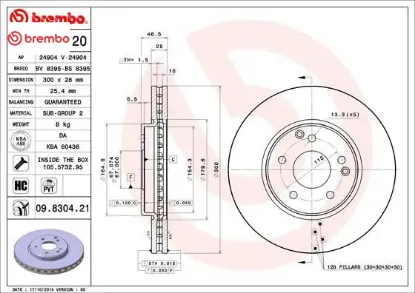 Fren dıskı on mercedes w203 cl203 c209 w210 r170 Brembo A2034210512 resmi