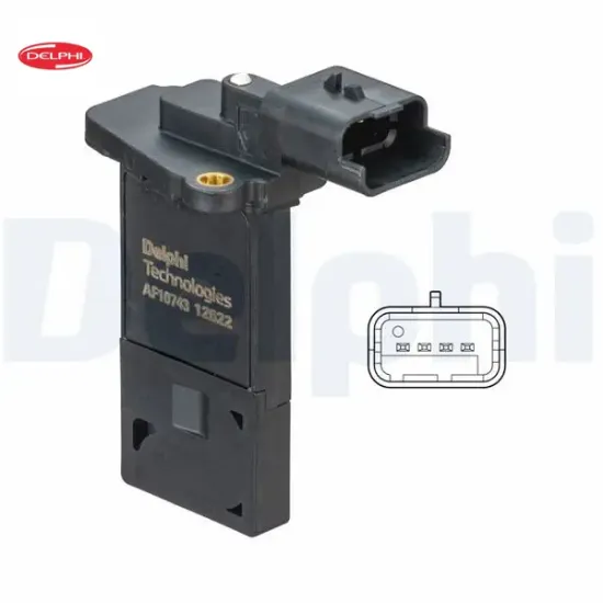 Hava akış metre debimetre sensörü astra l-combo e-corfa f-crossland-grandland-mokka-zafıra c- p208-p Delphı 9677093080/ 3639668 resmi