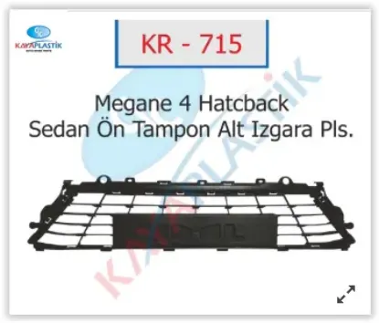 Ön tampon orta ızgarası mgn ıv alt plaka olan Kaya plastık 622544180R resmi