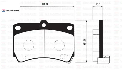 Ön fren balata mazda 323 1.6l b6 bg kasa 89-95 / 1.5l z5 dohc ba kasa 96-98 BRY73323ZA/  B5Y63323Z/ WVA21655 resmi