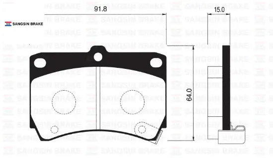 Ön fren balata mazda 323 1.6l b6 bg kasa 89-95 / 1.5l z5 dohc ba kasa 96-98 BRY73323ZA/  B5Y63323Z/ WVA21655 resmi