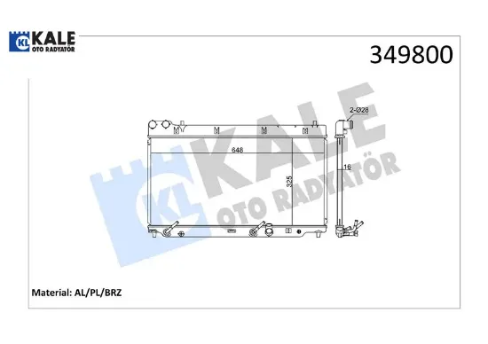 Radyatör jazz ıı al/pl/brz 325×648x16 Kale radyatör 19010PWAE01/ 19010PWAJ51 resmi