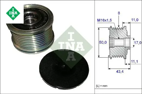 Alternator kasnagı mercedes w164 x164 w251 Ina A6291500060 resmi