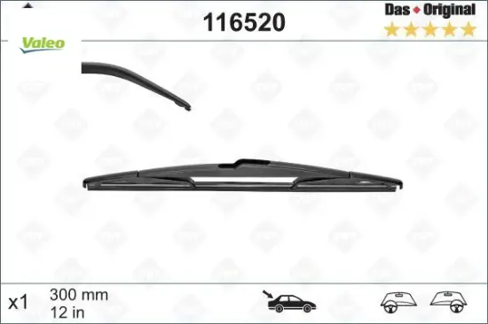 Sılecek supurgesı arka 300mm mercedes w245 s204 w166 opel corsa fıat punto renault clıo Valeo A1698201745/ 71751022/ 7701422568 resmi