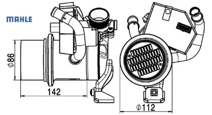 Egsoz geri dönüş soğutucusu passat jetta 13 > Mahle 04L131512D/ 04L131512BH/ 04L131512BQ resmi