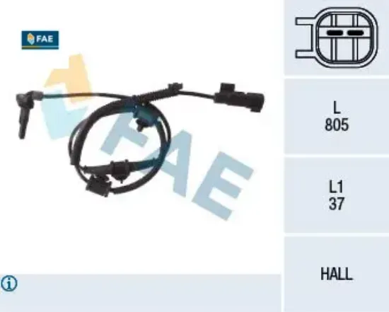 Ön abs tekerlek hız devir sensörü opel ınsignia a 08>17 1.4-1.4 lpg-1.6-1.6 t-1.8-2.0 t-2.0 e85t Fae 23483145/ 1235053/ 12841616/ 6238228 resmi