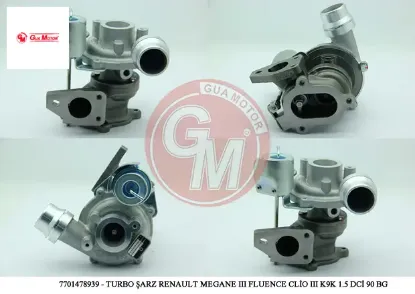 Turbo şarj renault captur clio ııı clio ıv megane ııı fluence kango symbol ıı ııı twingo ıı k9k 1.5 Gua 7701478939/ 144118936R/ 144110429R resmi