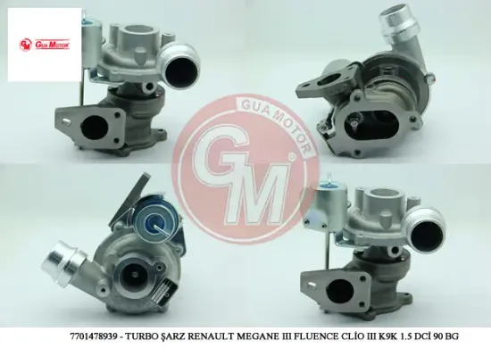Turbo şarj renault captur clio ııı clio ıv megane ııı fluence kango symbol ıı ııı twingo ıı k9k 1.5 Gua 7701478939/ 144118936R/ 144110429R resmi