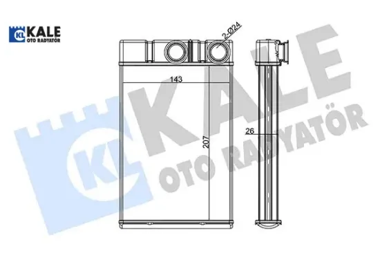 Kalorifer radyatörü opel ınsignia 2.0 cdti 08 > cruze 06 > 206×150x26 oto.-mek. Kale radyatör 13263329 resmi