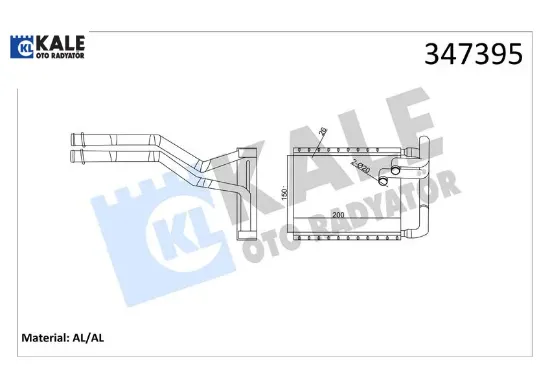 Kalorifer radyatörü hyundaı i30 1.4l 1.6l g4fa g4fc benzinli 07-12 1.6l d4fb dizel 07-11 - aleminy u Kale radyatör 971382L000 resmi