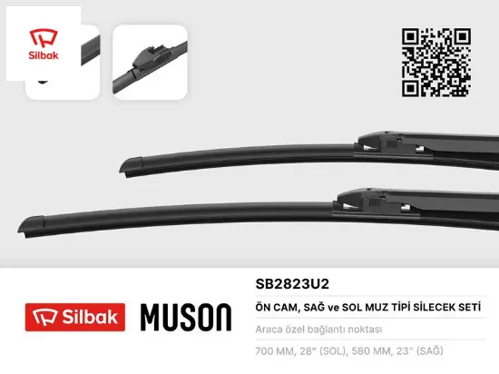Silecek süpürgesi 700/580mm muz tipi cıvı sedan fd 01/06-12/07 -cıvı hatchback eu fk/fn 01/0 6-12/11 Sılbak resmi