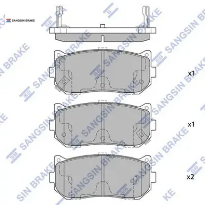X arka balata kıa carens ıı 1.6-1.8-2.0 crdi 02 > shuma ıı 1.6 04 > gdb3203 0K9A02628Z/ 0K2FC2628Z/ WVA23455 resmi