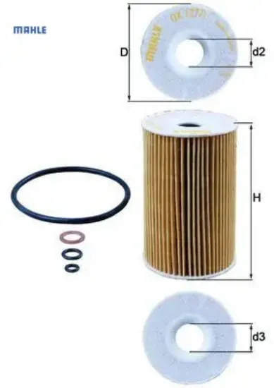 Yag fıltresı bmw m40 m43 m44 e30 e36 e46 e34 Mahle 11421716192 resmi