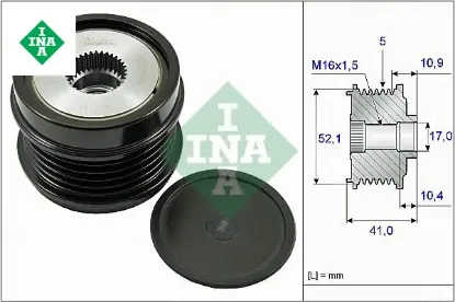 Alternator kasnagı mercedes w176 w246 c117 x156 Ina A2701550315 resmi
