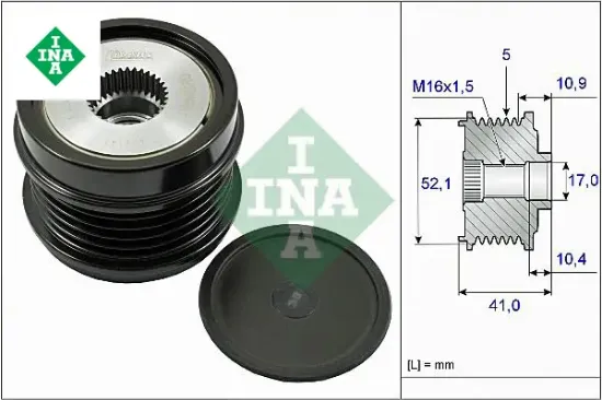Alternator kasnagı mercedes w176 w246 c117 x156 Ina A2701550315 resmi