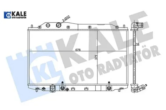 Radyatör honda cıvıc vııı sedan 1.3 ıma 06 >- at 16mm Kale radyatör 19010RRH901/ 19010RNCT51 resmi