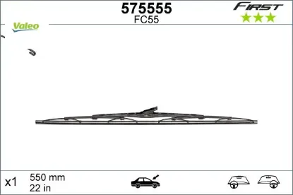 Silecek süpürgesi 55cm x1 normal tip first üniversal Valeo PJ138/ PJ138/ PJ138 resmi