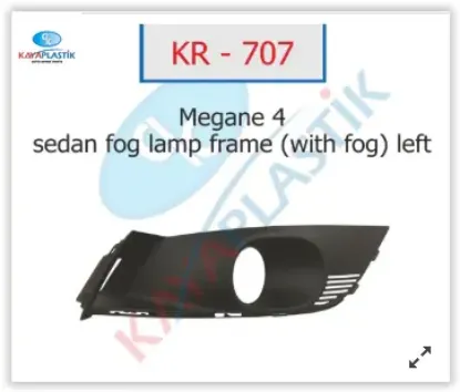 Sis far çerçevesi sol mgn 4 sedan model sisli Kaya plastık 261522924R/ 261528419R resmi