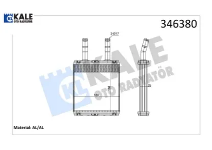 Kalorifer radyatörü hyundaı accent 1.3l 4g13 95-00 / 1.5l g4ek 95-00 / admıre 1.3l g4ea 01-05 / getz Kale radyatör 9722122000/ 9722122001 resmi
